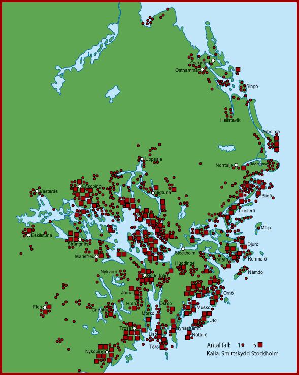 Riskomrden fr TBE i Stockholm med omnejd